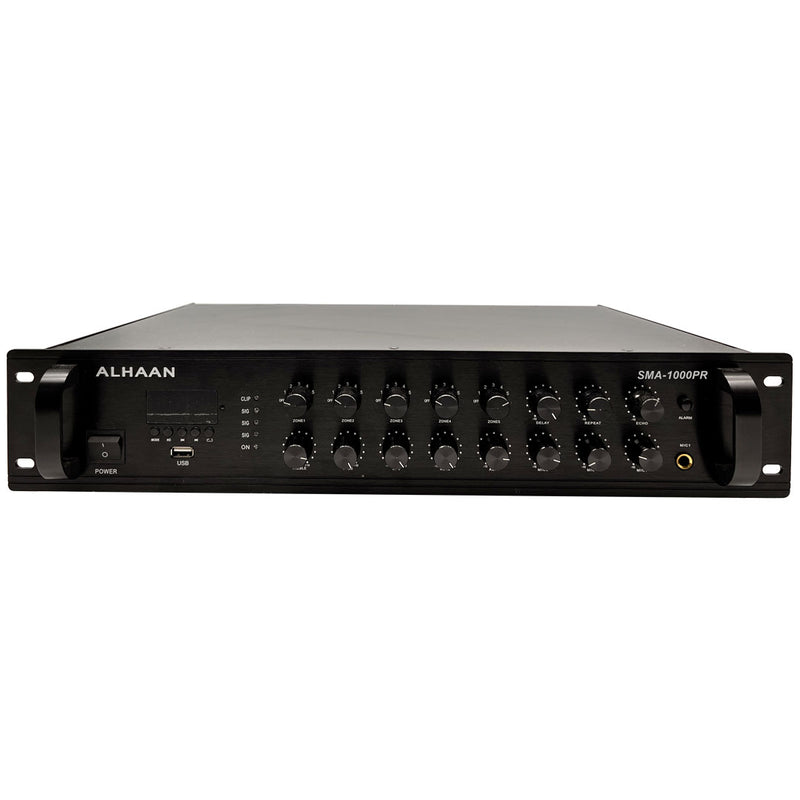Alhaan SMA-1000PR 1000W Mixer Amplifier (Black) 5 ZONE