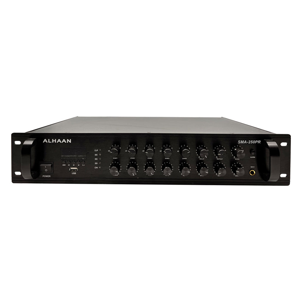 Alhaan SMA-250PR 250W Mixer Amplifier (Black) 5 ZONE