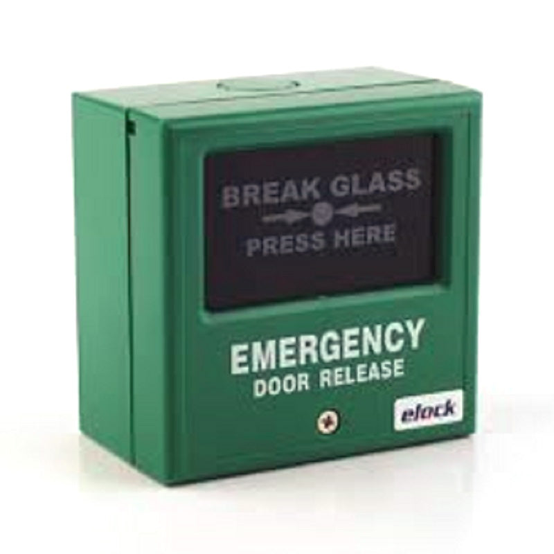 ELOCK EL-EB4G Emergency Break Glass Door Release Green | FKGTC