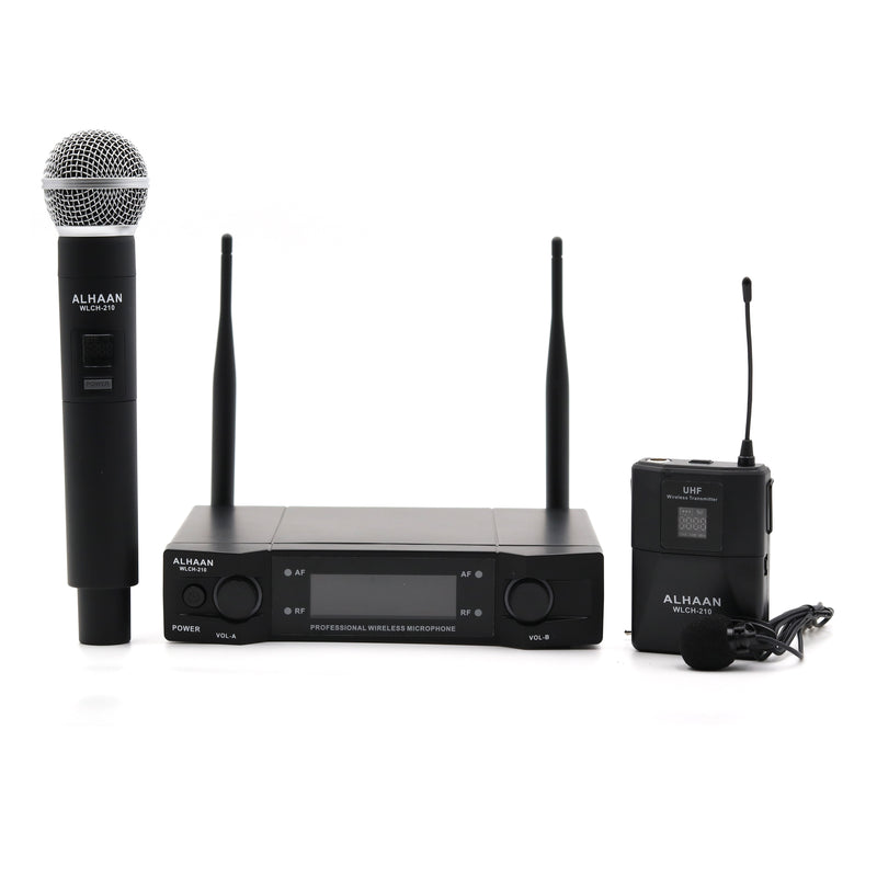 Alhaan WLCH-210 Wireless Handheld & Collar Microphone Set
