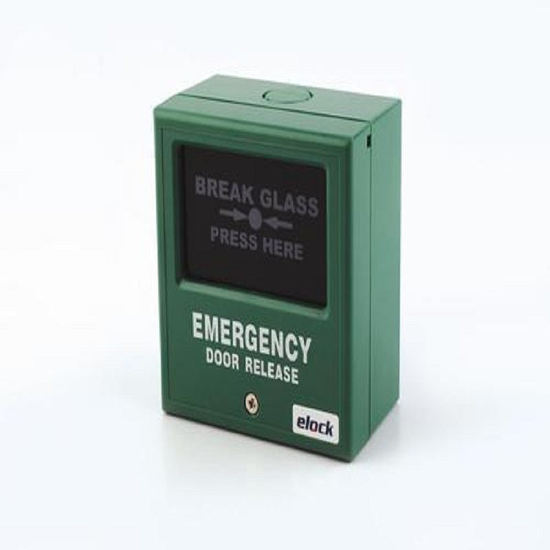 ELOCK EL-EB4G Emergency Break Glass Door Release Green | FKGTC